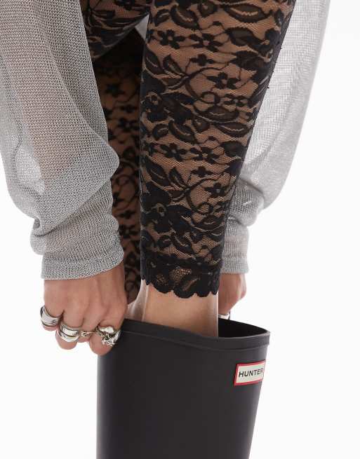 最新 in leggings lace Vintage black ASOS | レギンス/スパッツ