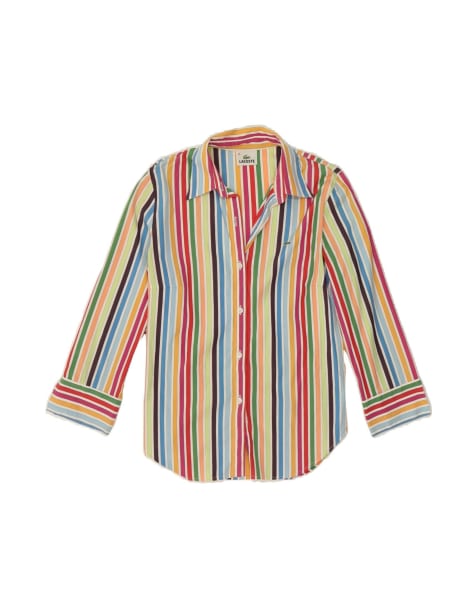 Vintage Lacoste 3/4 Sleeve Shirt Size 36 Small In Multicoloured Striped - view 1