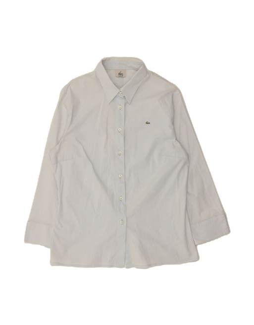 Vintage Lacoste 3/4 Sleeve Shirt Size 42 Large In Blue