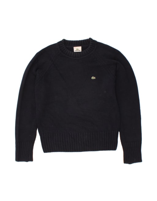 Vintage Lacoste Crew Neck Jumper Sweater Size 40 Medium In Blue