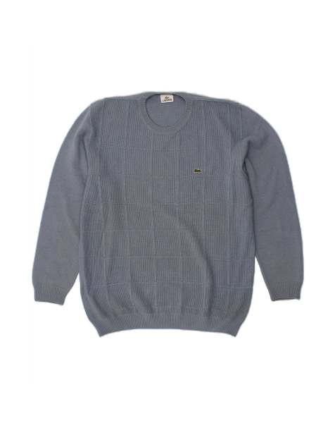 Vintage Lacoste Crew Neck Jumper Sweater Size 7 2XL In Blue Virgin - view 1