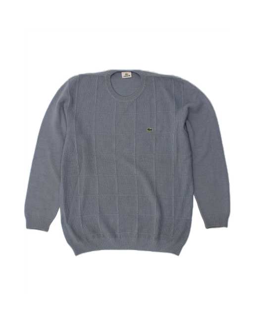 Vintage Lacoste Crew Neck Jumper Sweater Size 7 2XL In Blue Virgin