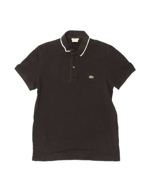 Vintage Lacoste Fit Polo Shirt Size 3 Small In Black