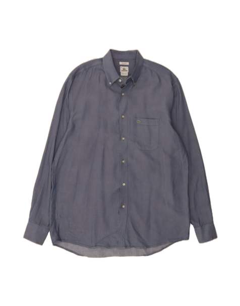 Vintage Lacoste Fit Shirt Size 44 XL In Blue - view 1