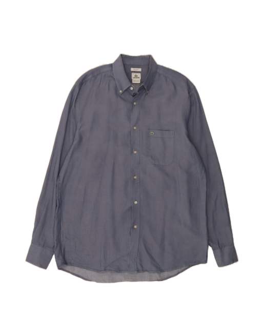 Vintage Lacoste Fit Shirt Size 44 XL In Blue