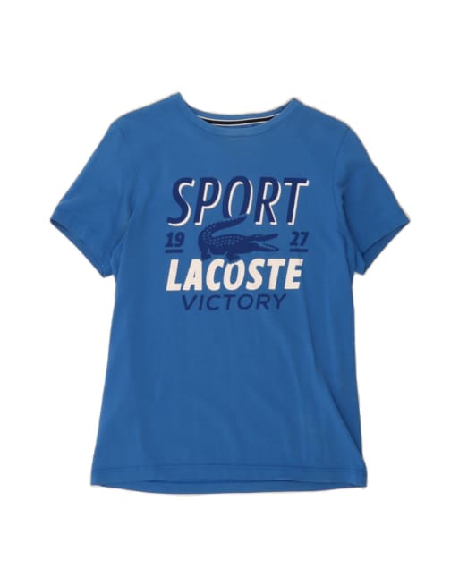 Vintage Lacoste Graphic T-shirt Top Small In Blue