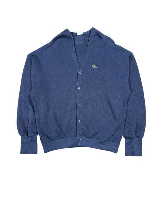 Vintage Lacoste Knit Cardigan size xl in blue