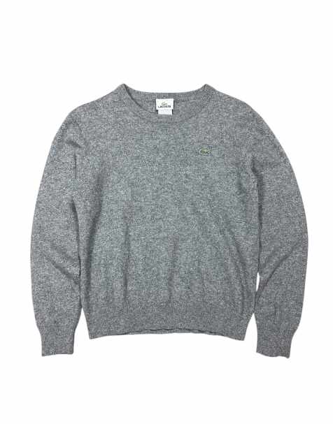 Vintage Lacoste Knitted Crewneck Jumper size s in grey - view 1