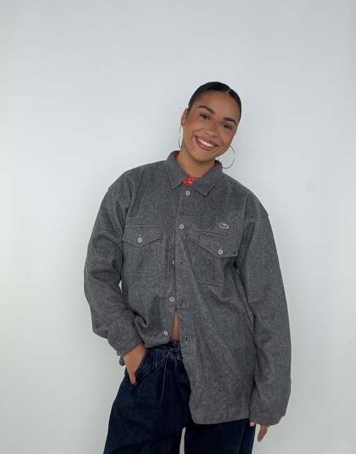 Vintage Lacoste L Fleece Jacket Grey