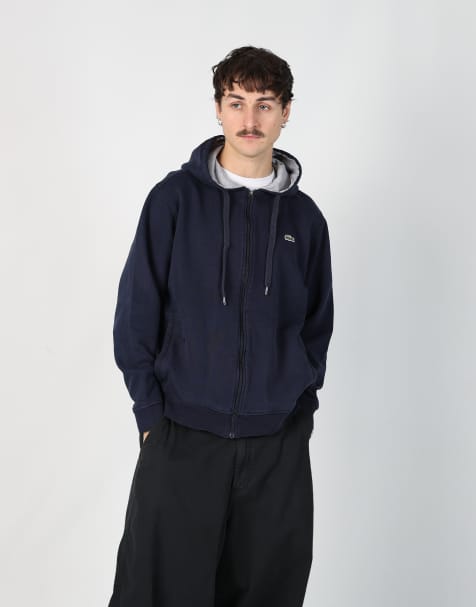 Vintage Lacoste l hoodie in navy blue - view 1