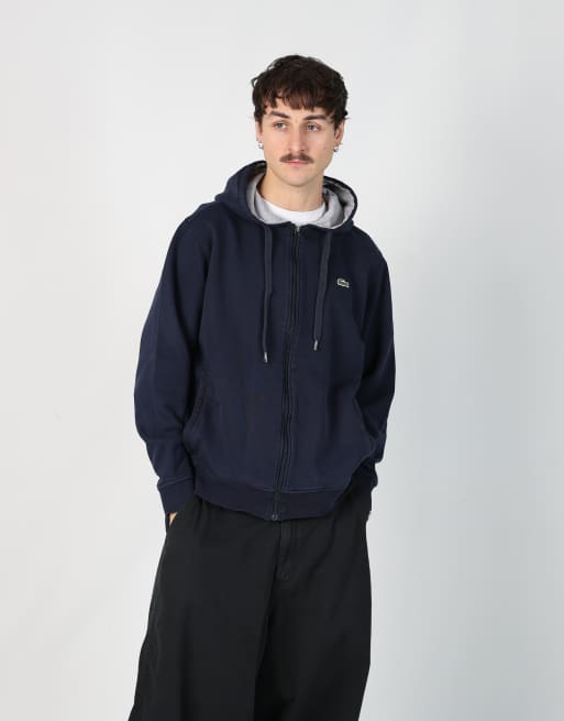 Vintage Lacoste l hoodie in navy blue