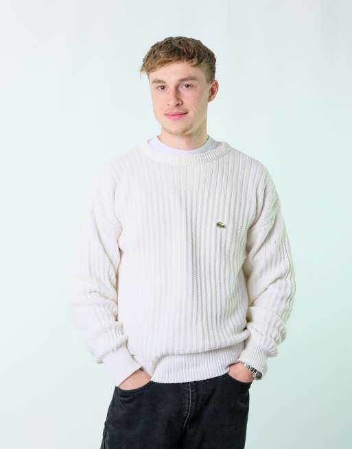 Vintage Lacoste L Knit Sweatshirt Cream