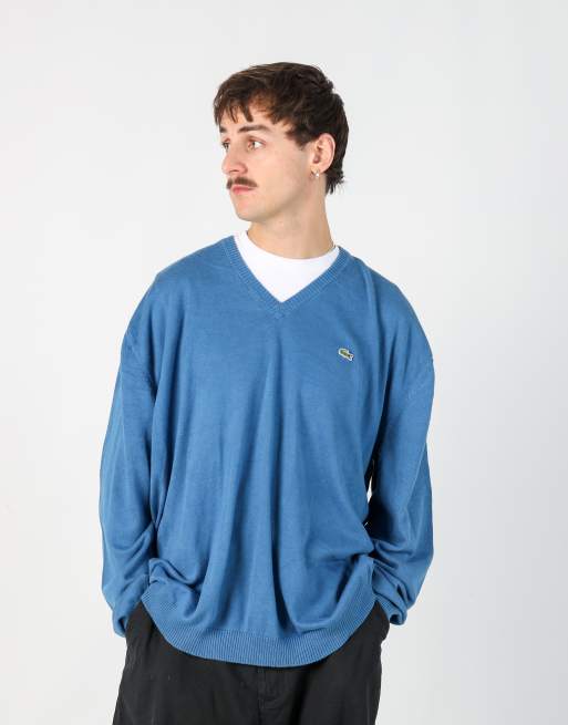 Vintage Lacoste l knit sweatshirt in blue