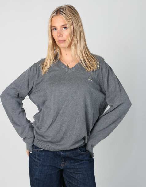 Vintage Lacoste l knit sweatshirt in grey - view 1