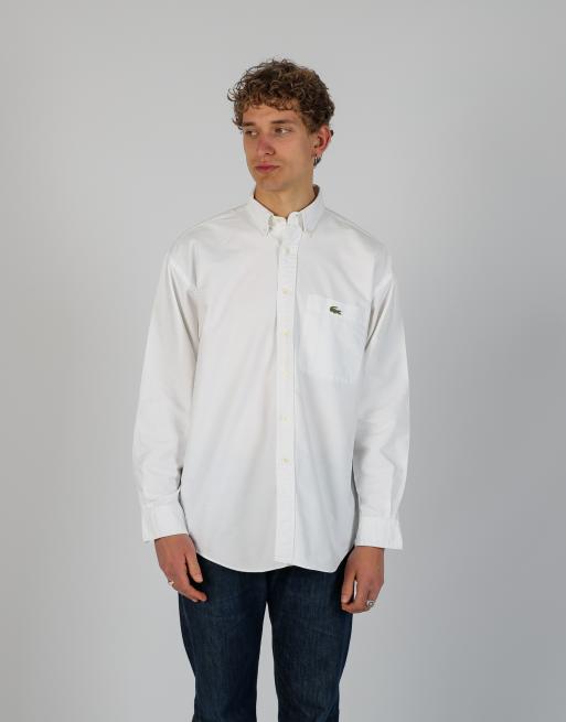 Vintage Lacoste l long sleeve shirt in white