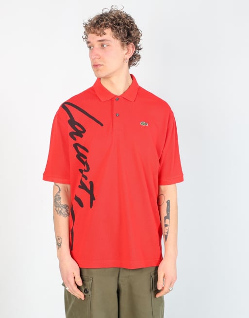 Vintage Lacoste l polo shirt in red