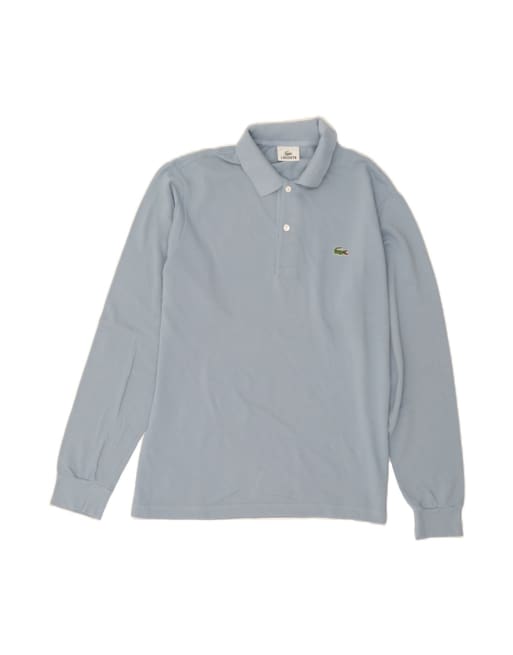 Vintage Lacoste Long Sleeve Polo Shirt Size 4 Medium In Blue Classic
