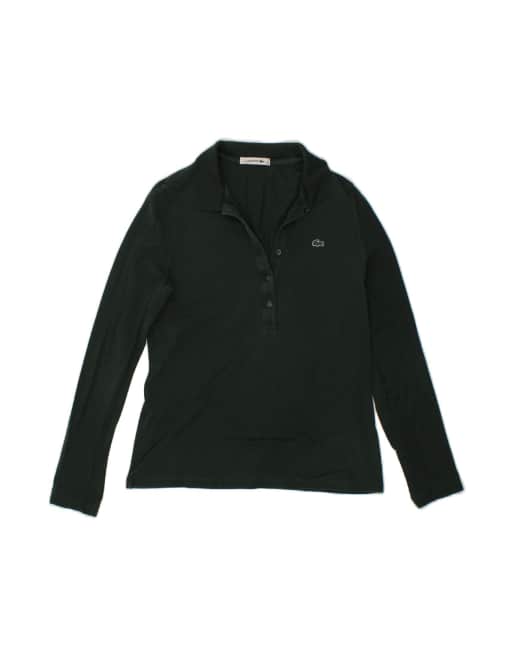 Vintage Lacoste Long Sleeve Polo Shirt Size 40 Medium In Green