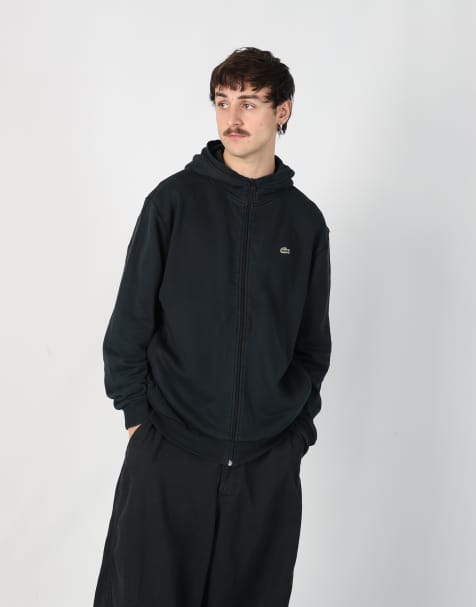Vintage Lacoste m hoodie in navy blue - view 1