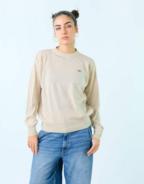 Vintage Lacoste M Sweatshirt Beige - view 1