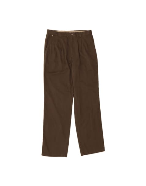 Vintage Lacoste Pegged Chino Trousers Size 42 Large W32 L35 In Brown - view 1