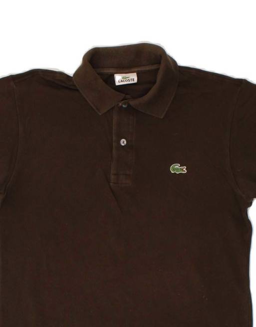 Vintage Lacoste Polo Shirt Size 2 XS In Brown, 3 of 4