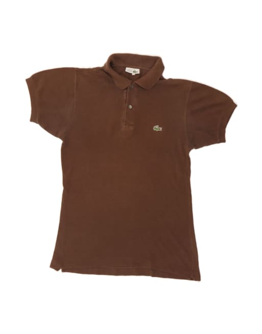 Vintage Lacoste Polo Shirt Size 3 Small In Brown