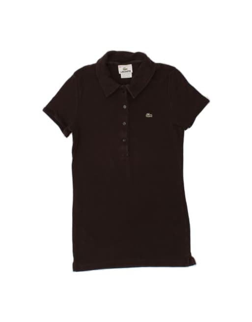 Vintage Lacoste Polo Shirt Size 38 Medium In Brown
