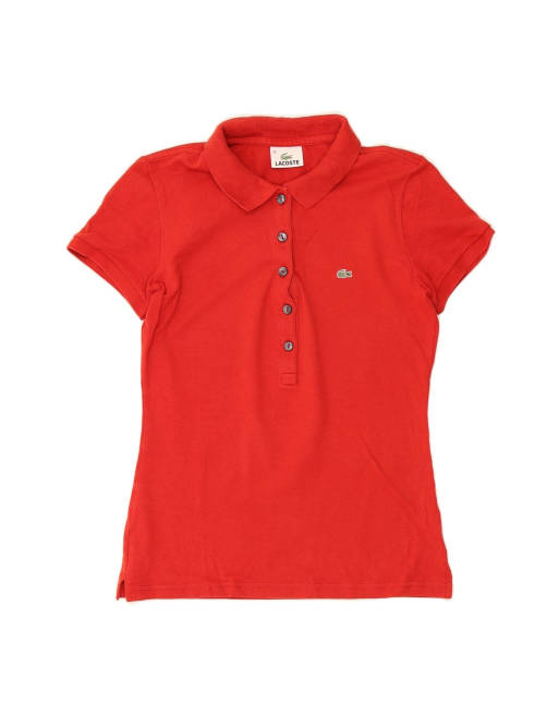 Vintage Lacoste Polo Shirt Size 38 Medium In Red