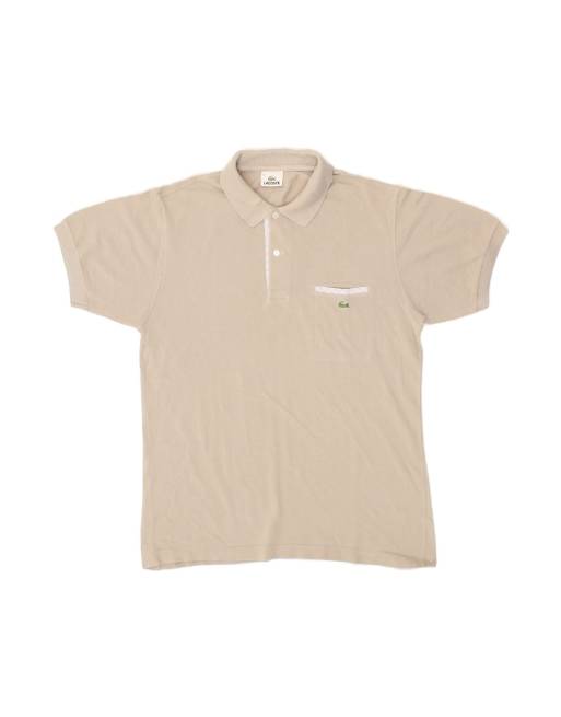 Vintage Lacoste Polo Shirt Size 4 Medium In Beige