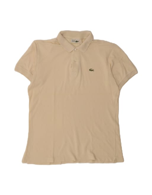 Vintage Lacoste Polo Shirt Size 4 Medium In Beige