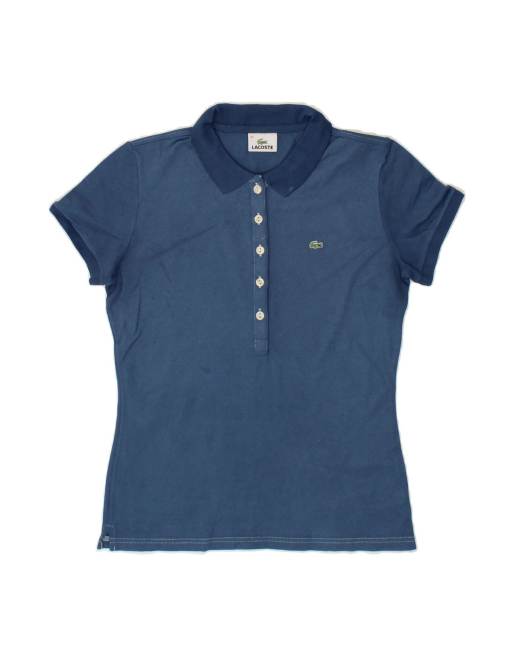 Vintage Lacoste Polo Shirt Size 42 Large In Blue