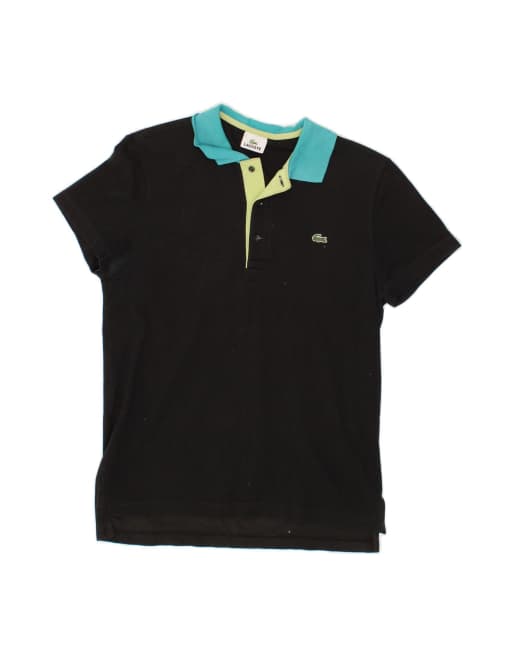 Vintage Lacoste Polo Shirt Size 5 Large In Black Colourblock