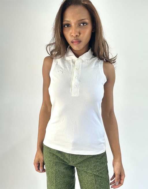 Vintage Lacoste polo top in white