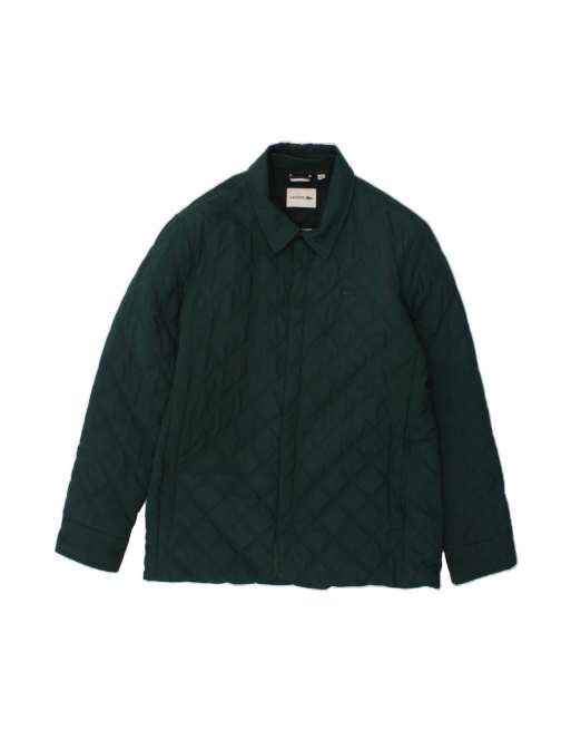 Vintage Lacoste Quilted Jacket Size 58 3XL In Green