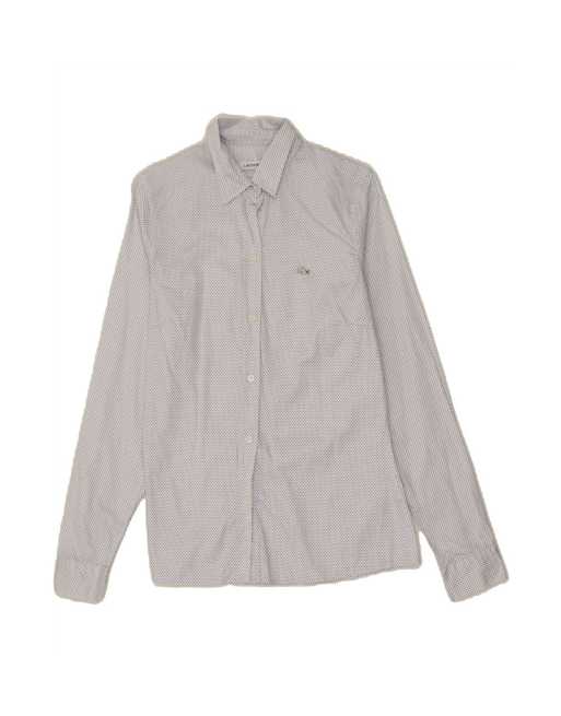 Vintage Lacoste Shirt Size 38 Medium In White Spotted