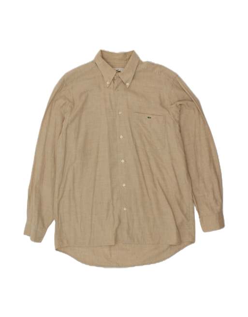 Vintage Lacoste Shirt Size 40 Medium In Beige