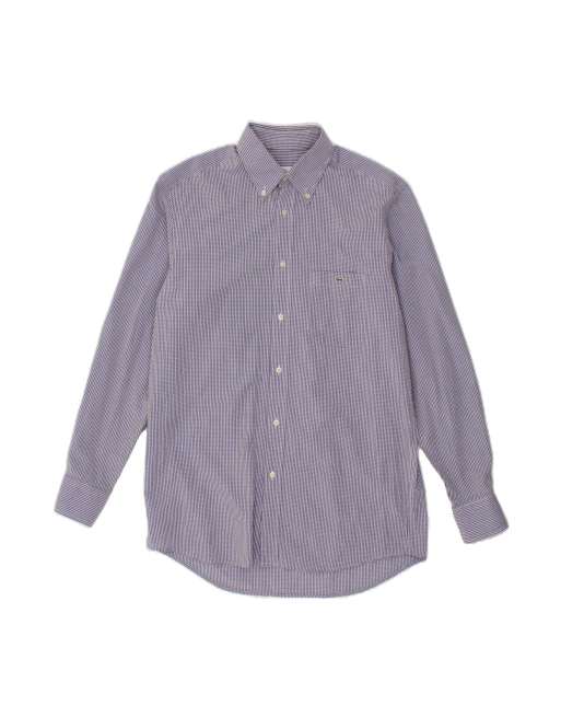 Vintage Lacoste Shirt Size 41 Large In Blue Check