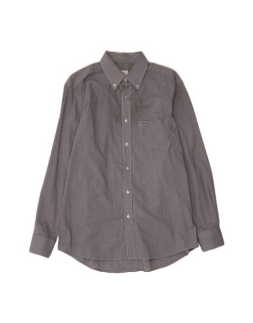 Vintage Lacoste Shirt Size 42 Large In Blue Gingham