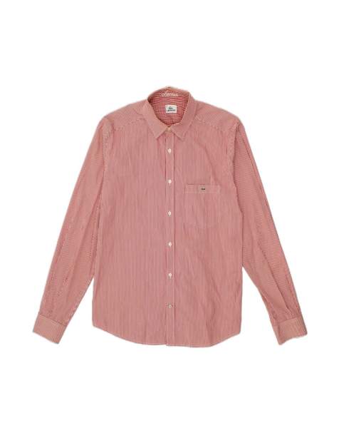 Vintage Lacoste Shirt Size 42 Large In Red Pinstripe - view 1