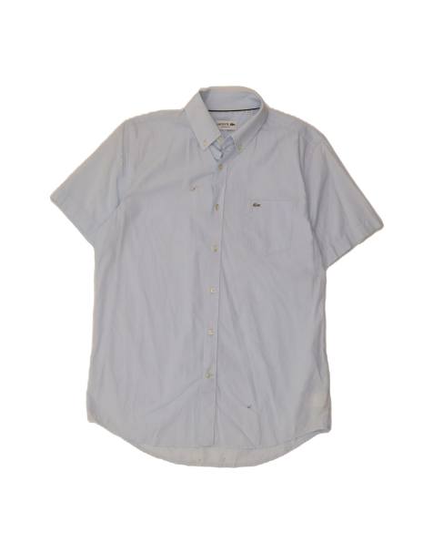 Vintage Lacoste Short Sleeve Shirt Size 40 Medium In Blue - view 1