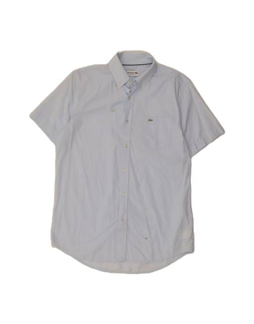 Vintage Lacoste Short Sleeve Shirt Size 40 Medium In Blue