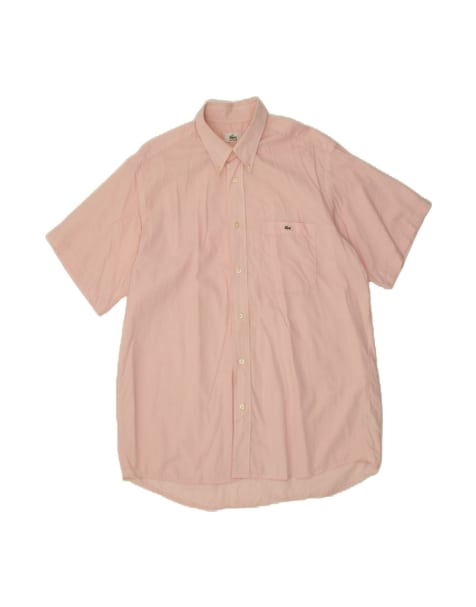 Vintage Lacoste Short Sleeve Shirt Size 41 Large In Pink - view 1