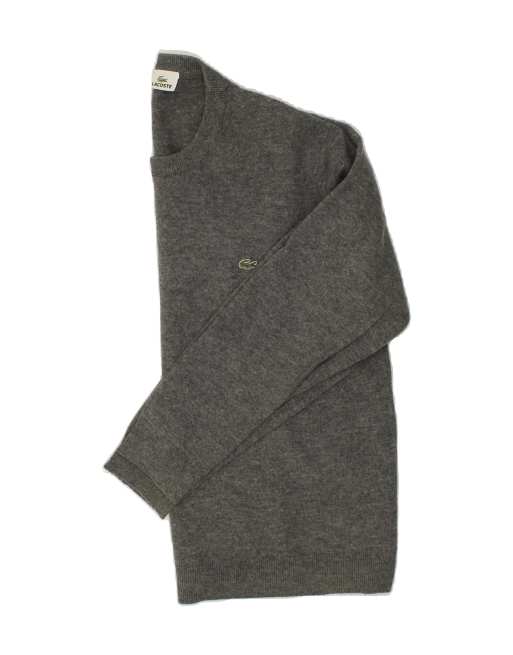 Vintage Lacoste Size 2XL Crew Neck Jumper Sweater in Grey, 3 of 4