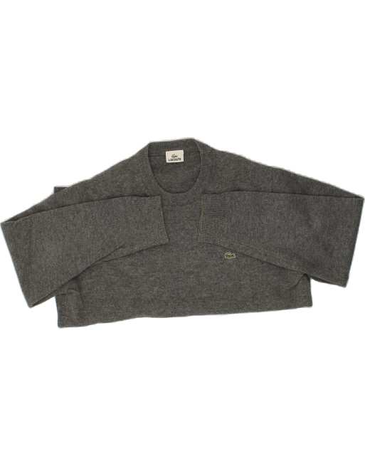 Vintage Lacoste Size 2XL Crew Neck Jumper Sweater in Grey, 4 of 4
