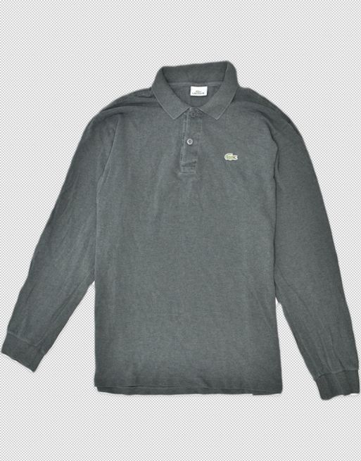 Vintage Lacoste Size S Long sleeve polo shirt in grey