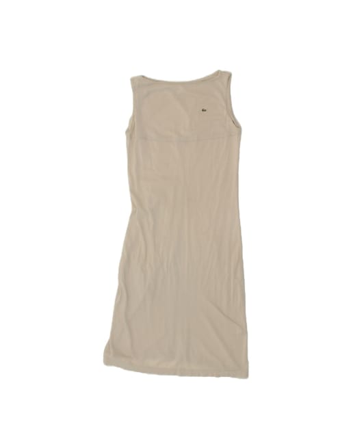 Vintage Lacoste Sleeveless A-line Dress EU 38 Medium In Beige