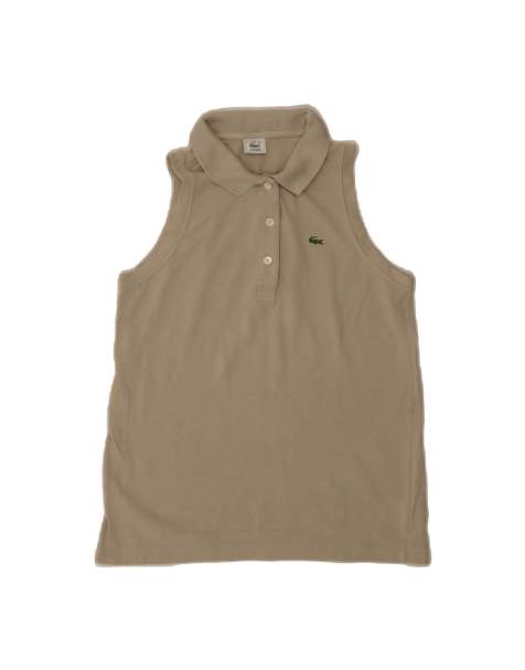 Vintage Lacoste Sleeveless Polo Shirt Size 40 Medium In Beige - view 1