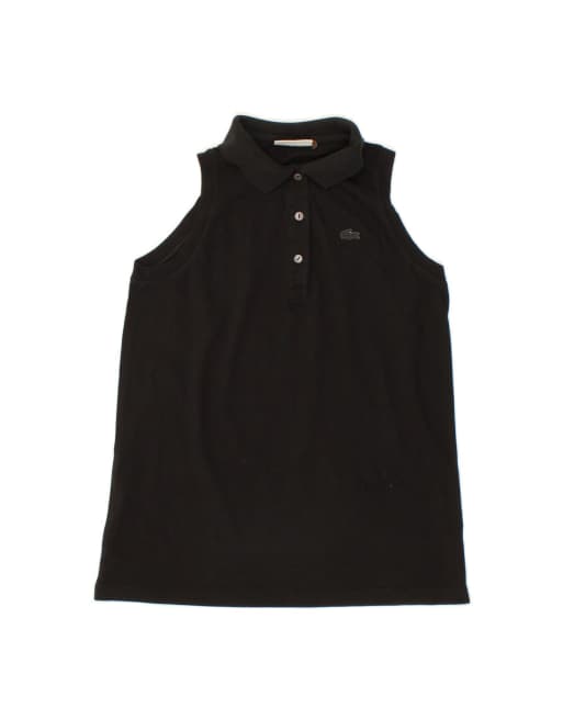 Vintage Lacoste Sleeveless Polo Shirt Size 40 Medium In Black