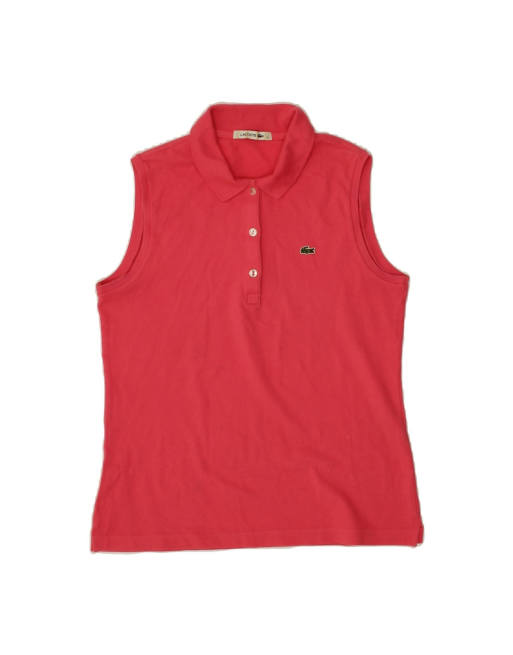 Vintage Lacoste Sleeveless Polo Shirt Size 40 Medium In Pink